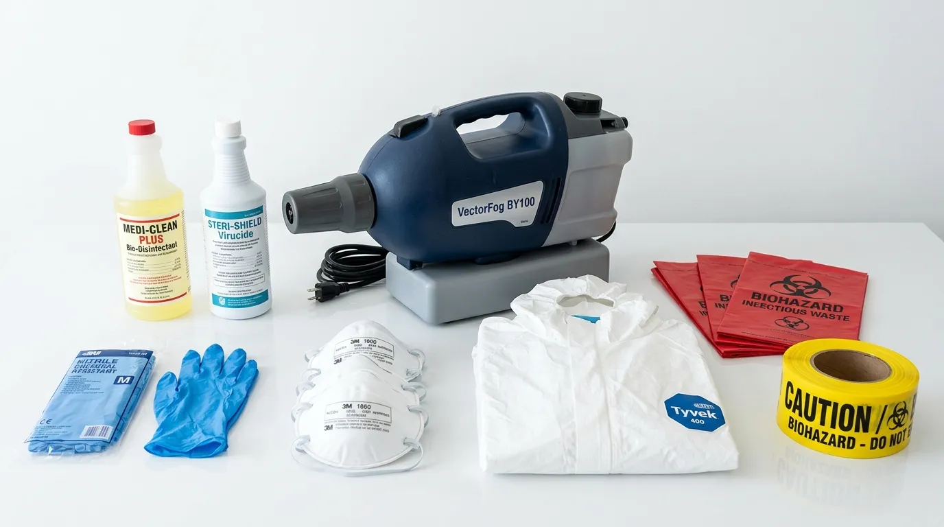 Professional biohazard remediation crew working in Brookfield